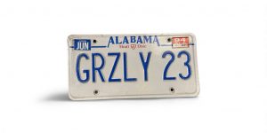 1994 ALABAMA LICENSE PLATE GRIZZLY 23