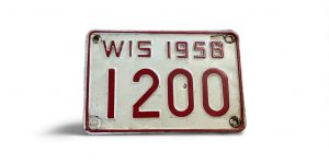 1958 WISCONSIN MOTORCYCLE LICENSE PLATE RARE 1200