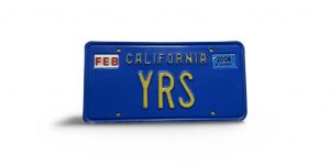 2004 CALIFORNIA VANITY LICENSE PLATE YRS