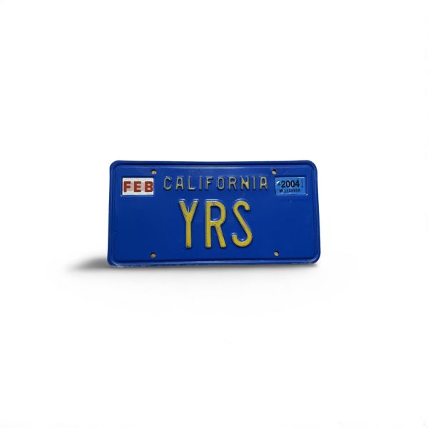 2004 CALIFORNIA VANITY LICENSE PLATE YRS