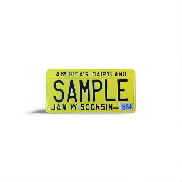 1984 WISCONSIN SAMPLE AMERICA'S DAIRYLAND LICENSE PLATE