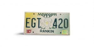 2000 MISSISSIPPI LICENSE PLATE EGT 420