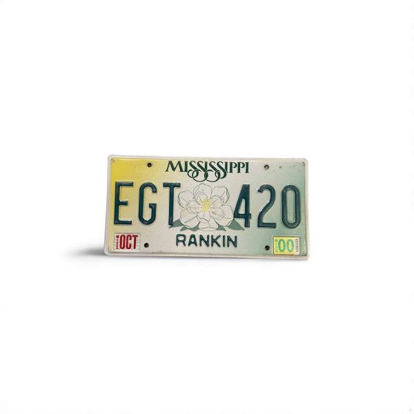 2000 MISSISSIPPI LICENSE PLATE EGT 420