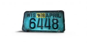 1988 WISCONSIN MOTORCYCLE LICENSE PLATE 6448 LOW NUMBER