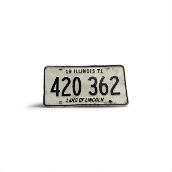 1971 ILLINOIS LICENSE PLATE 420 362