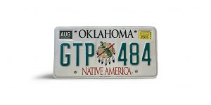 2005 OKLAHOMA NATIVE AMERICA LICENSE PLATE GTP 484