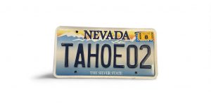 2003 NEVADA LICENSE PLATE TAHOE 02 VANITY