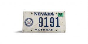 2003 NEVADA LICENSE PLATE 9191 UNITED STATES NAVY VETERAN