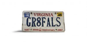 2016 VIRGINIA GR8 FAS GREAT FALLS VANITY LICENSE PLATE
