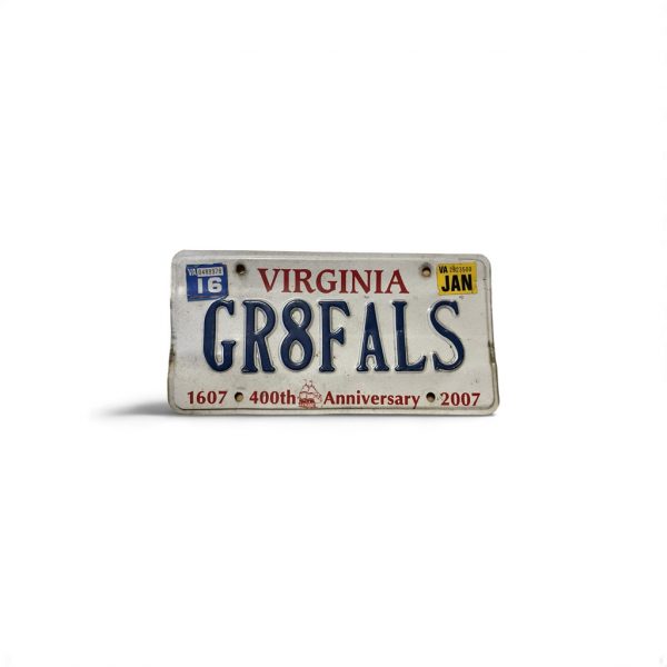2016 VIRGINIA GR8 FAS GREAT FALLS VANITY LICENSE PLATE
