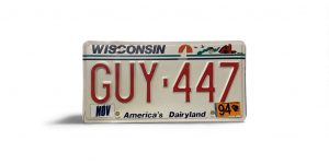 1994 WISCONSIN LICENSE PLATE GUY 447 AMERICA'S DAIRYLAND