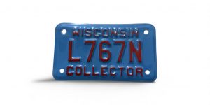 WISCONSIN MOTORCYCLE COLLECTOR LICENSE PLATE RARE L767N