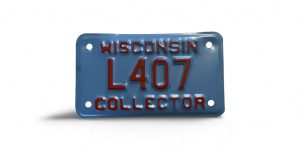 WISCONSIN MOTORCYCLE COLLECTOR LICENSE PLATE RARE L407