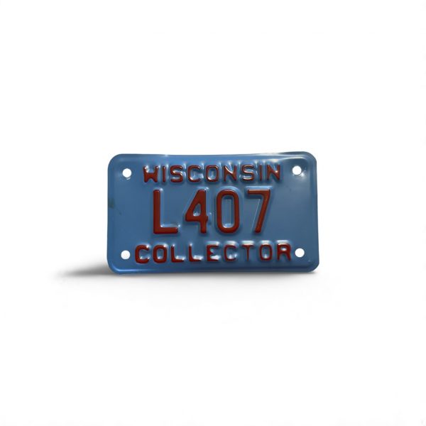 WISCONSIN MOTORCYCLE COLLECTOR LICENSE PLATE RARE L407