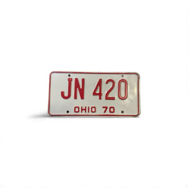 1970 OHIO JN 420 LICENSE PLATE