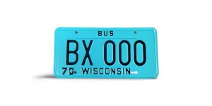 1970 WISCONSIN SAMPLE LICENSE PLATE BX 000 BUS RARE