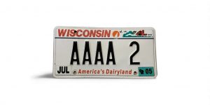 2005 WISCONSIN VANITY LICENSE PLATE SNO STICKER  AAAA 2