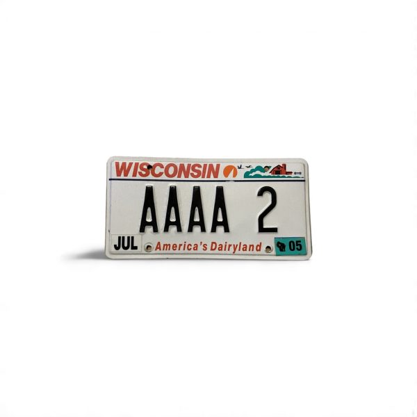2005 WISCONSIN VANITY LICENSE PLATE SNO STICKER  AAAA 2