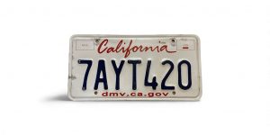 2000 CALIFORNIA LICENSE PLATE 7AYT420 420