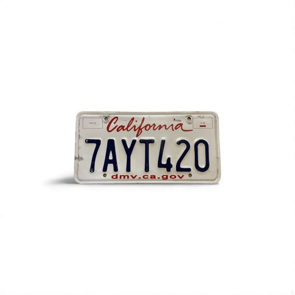 2000 CALIFORNIA LICENSE PLATE 7AYT420 420