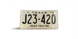 1971 TEXAS TRUCK TRACTOR LICENSE PLATE J23 420