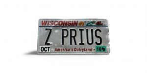 2010 WISCONSIN VANITY LICENSEPLATE Z PRIUS